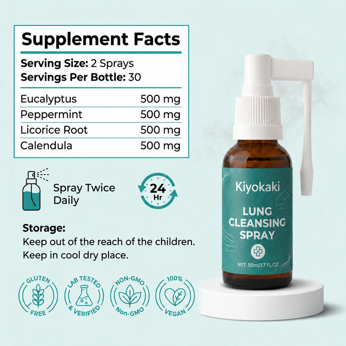 Kiyokaki™ Lung Cleansing Spray